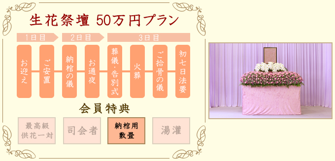 生花祭壇50万円