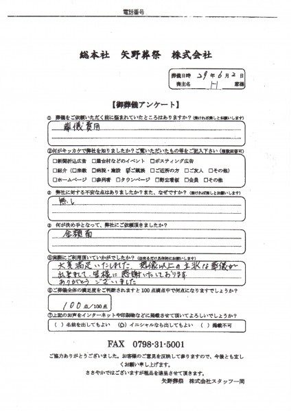 橋本家アンケート