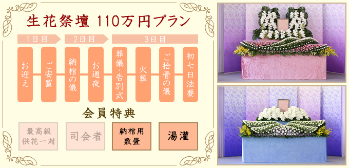 生花祭壇110万円